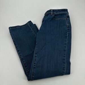 LL Bean Classic Fit Jeans Womens 6 Petite Dark Wash Straight Leg Denim Stretch